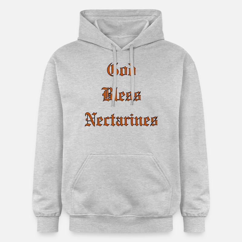 Que Dieu bénisse les nectarines - Sweat à capuche Softstyle® Gildan Unisexe - gris clair chiné