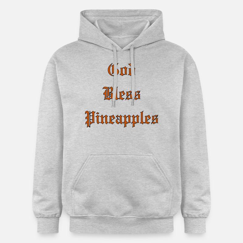 Que Dieu bénisse les ananas - Sweat à capuche Softstyle® Gildan Unisexe - gris clair chiné