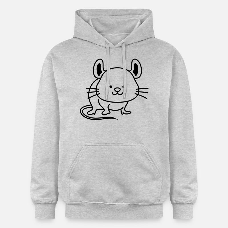 Souris Mignon - Sweat à capuche Softstyle® Gildan Unisexe - gris clair chiné