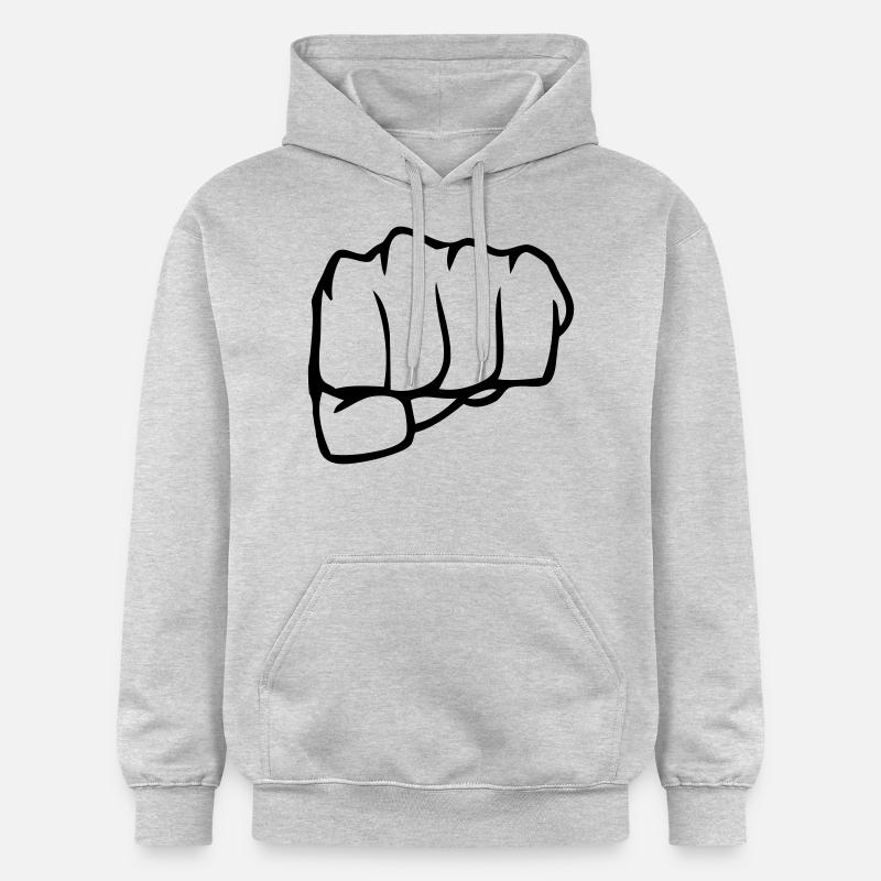 poing - Sweat à capuche Softstyle® Gildan Unisexe - gris clair chiné