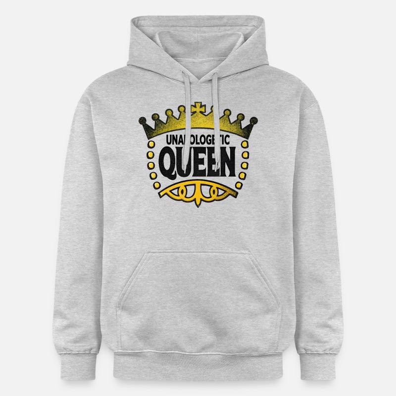 Unverfrorene Königin - Gildan Unisex Softstyle® Midweight Hoodie - Hellgrau meliert