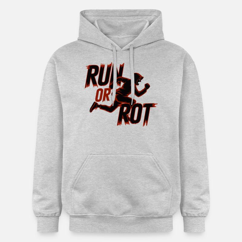 LAUFEN ODER VERROTTEN - Gildan Unisex Softstyle® Midweight Hoodie - Hellgrau meliert