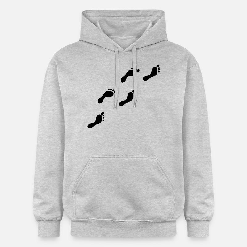 Footprints - Sweat à capuche Softstyle® Gildan Unisexe - gris clair chiné