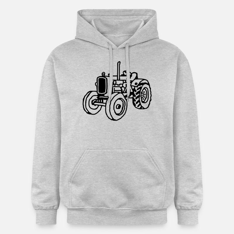 Petit tracteur - Sweat à capuche Softstyle® Gildan Unisexe - gris clair chiné