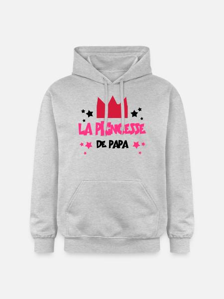 la princesse de papa - Sweat à capuche Softstyle® Gildan Unisexe - gris clair chiné