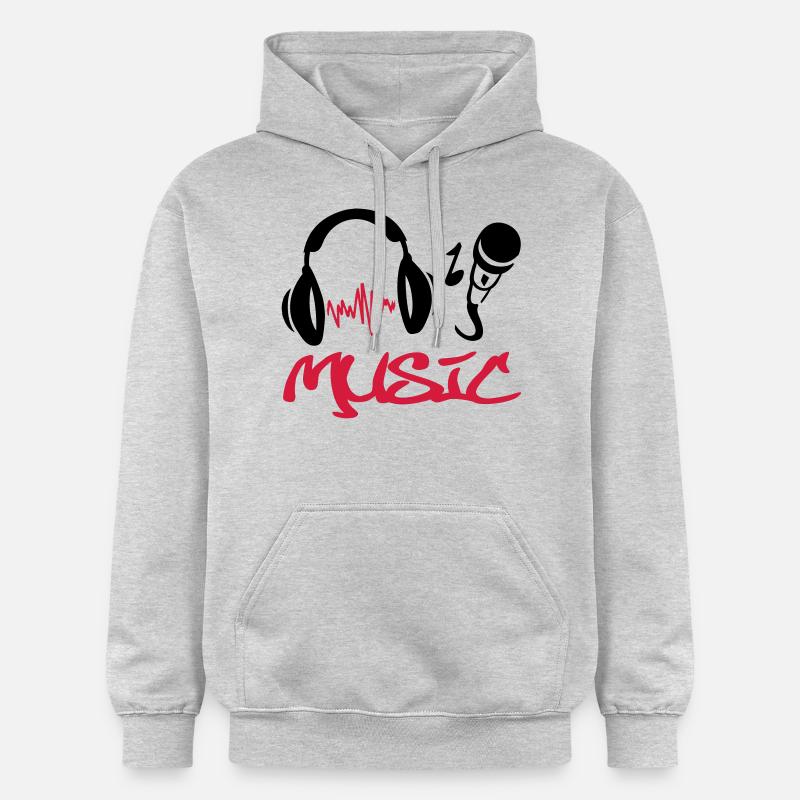 music_49 - Sweat à capuche Softstyle® Gildan Unisexe - gris clair chiné