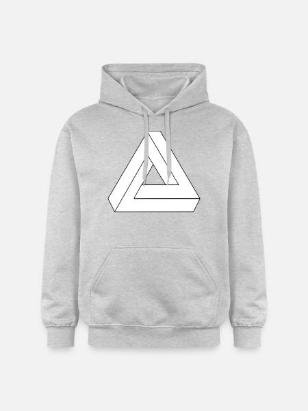 Optical illusion triangle infinity symbol - Gildan Unisex Softstyle® Midweight Hoodie - light heather grey