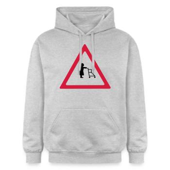 respekten for pensionister - Gildan Softstyle® Midweight unisex-hoodie - lysegrå meleret - Foran - Liana (172cm) & Jaron (178cm)