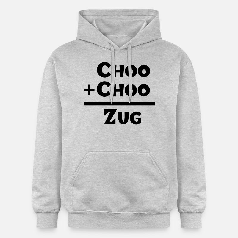 Choo + Choo = Zug - Sweat à capuche Softstyle® Gildan Unisexe - gris clair chiné