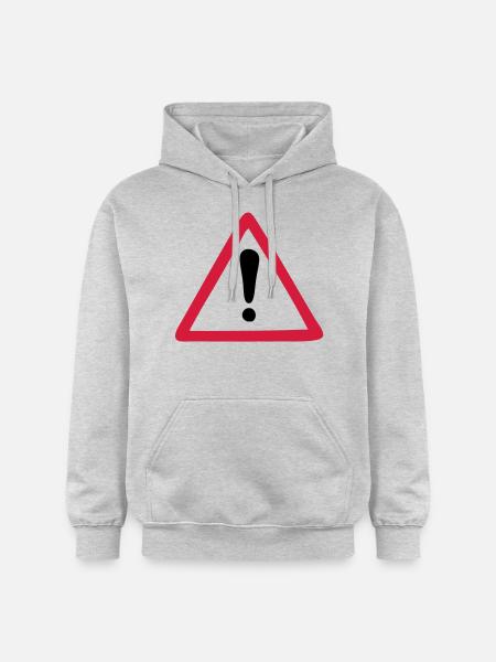 Warn Zeichen Warnung - Gildan Unisex Softstyle® Midweight Hoodie - Hellgrau meliert