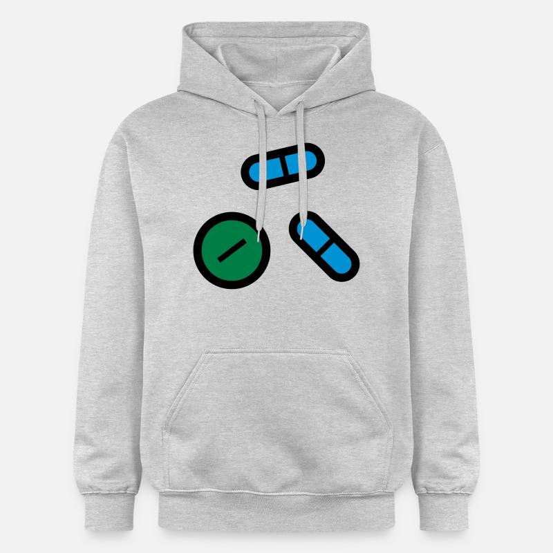 Pilules, médicaments, médicaments, médicaments - Sweat à capuche Softstyle® Gildan Unisexe - gris clair chiné