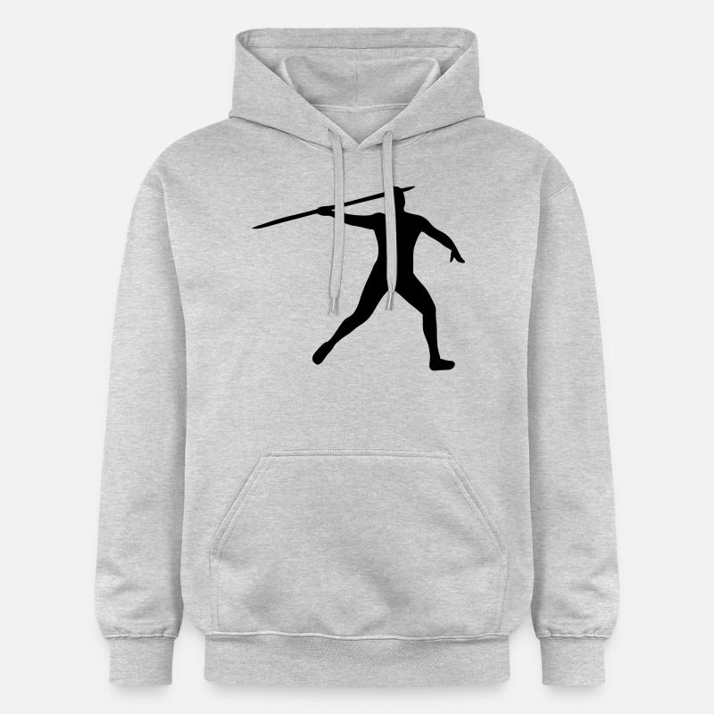 Lancement du javelot - Sweat à capuche Softstyle® Gildan Unisexe - gris clair chiné