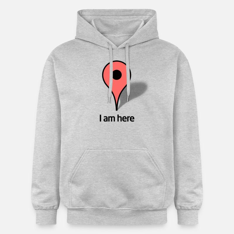 Google Map marker - Sweat à capuche Softstyle® Gildan Unisexe - gris clair chiné