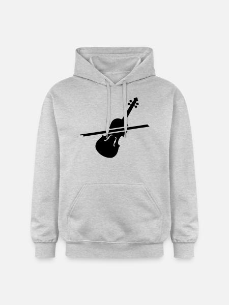 Violon - Sweat à capuche Softstyle® Gildan Unisexe - gris clair chiné