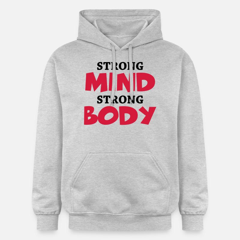 Strong Mind - Strong Body - Sweat à capuche Softstyle® Gildan Unisexe - gris clair chiné