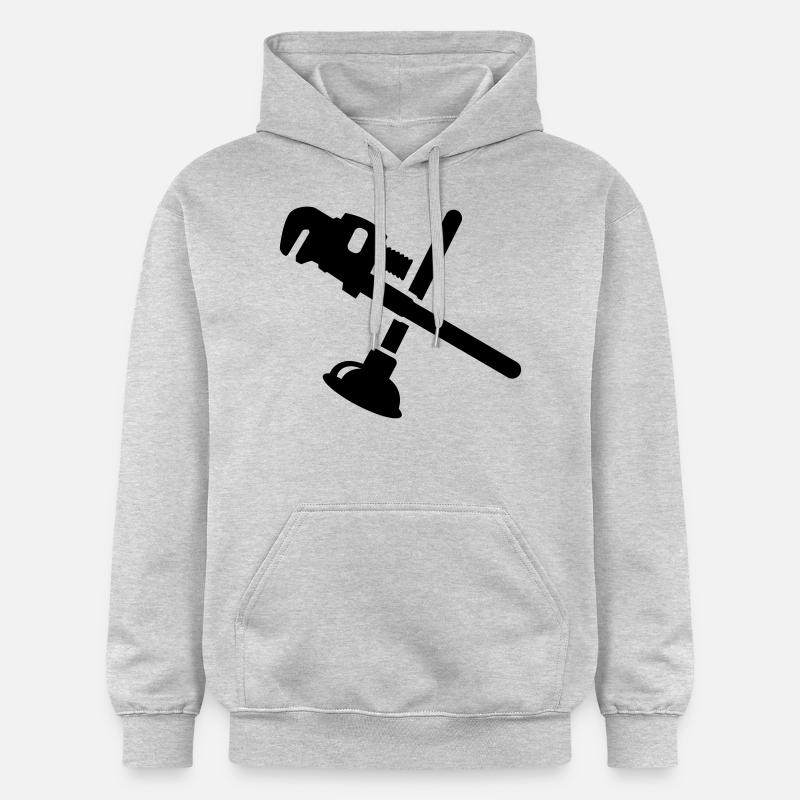 plombier - Sweat à capuche Softstyle® Gildan Unisexe - gris clair chiné