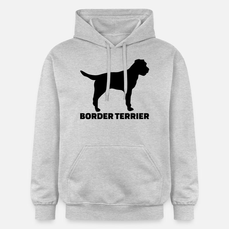 Border Terrier - Sweat à capuche Softstyle® Gildan Unisexe - gris clair chiné