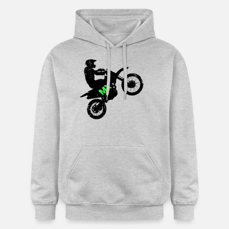 MX Moto Cross - Sweat à capuche Softstyle® Gildan Unisexe - gris clair chiné