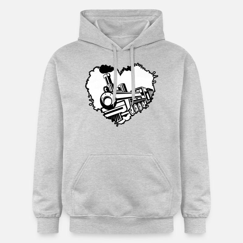 Conducteur de train Ouvrier ferroviaire - Sweat à capuche Softstyle® Gildan Unisexe - gris clair chiné