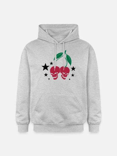 Cherry Skulls - Gildan Unisex Softstyle® Midweight Hoodie - Hellgrau meliert
