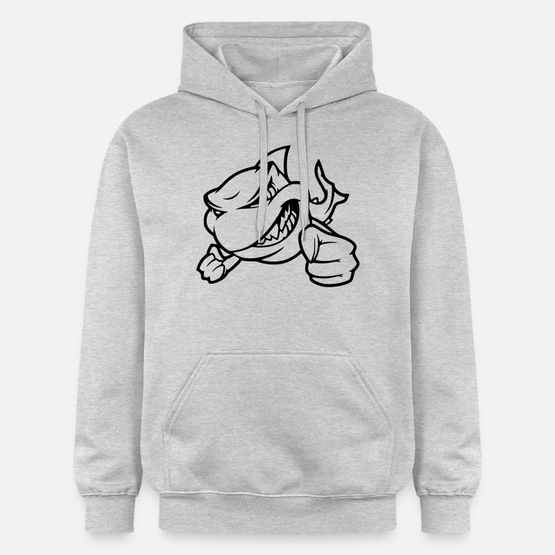 requin - Sweat à capuche Softstyle® Gildan Unisexe - gris clair chiné