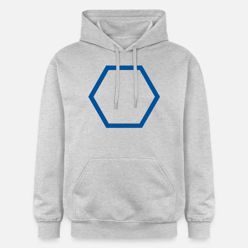 Hexagon Plan - Sweat à capuche Softstyle® Gildan Unisexe - gris clair chiné