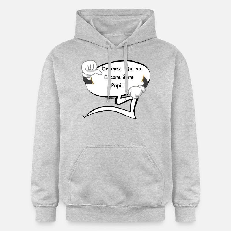 Encore Papi - Sweat à capuche Softstyle® Gildan Unisexe - gris clair chiné