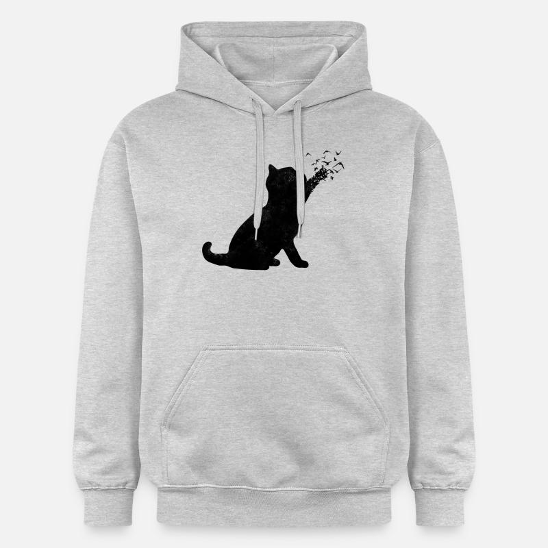 Cat Shadow - Sweat à capuche Softstyle® Gildan Unisexe - gris clair chiné