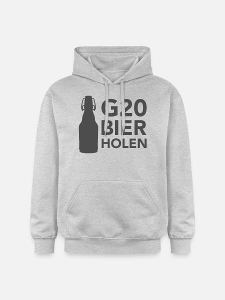 G20 Bier holen 1 - Gildan Unisex Softstyle® Midweight Hoodie - Hellgrau meliert