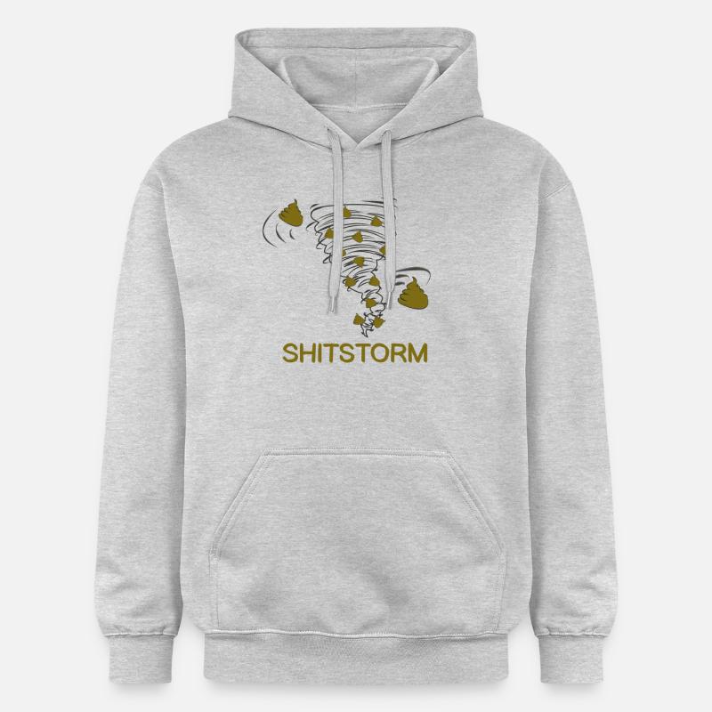 Shitstorm BD littéralement - Sweat à capuche Softstyle® Gildan Unisexe - gris clair chiné