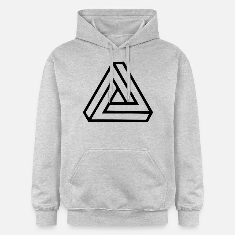 Triangle Visual Illusion - Gildan Unisex Softstyle® Midweight Hoodie - light heather grey