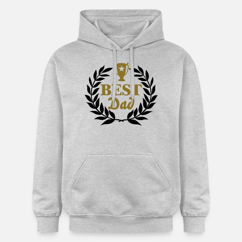 best dad trophy - Sweat à capuche Softstyle® Gildan Unisexe - gris clair chiné