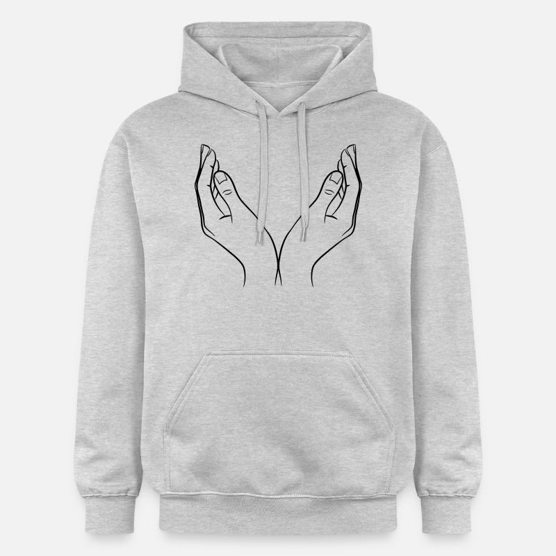 Coquille de mains - Sweat à capuche Softstyle® Gildan Unisexe - gris clair chiné