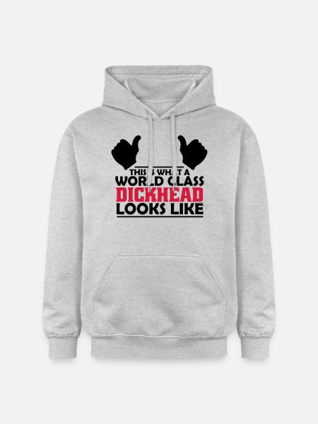 world class dickhead - Gildan Unisex Softstyle® Midweight Hoodie - light heather grey