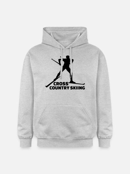 Skilanglauf - Gildan Unisex Softstyle® Midweight Hoodie - Hellgrau meliert