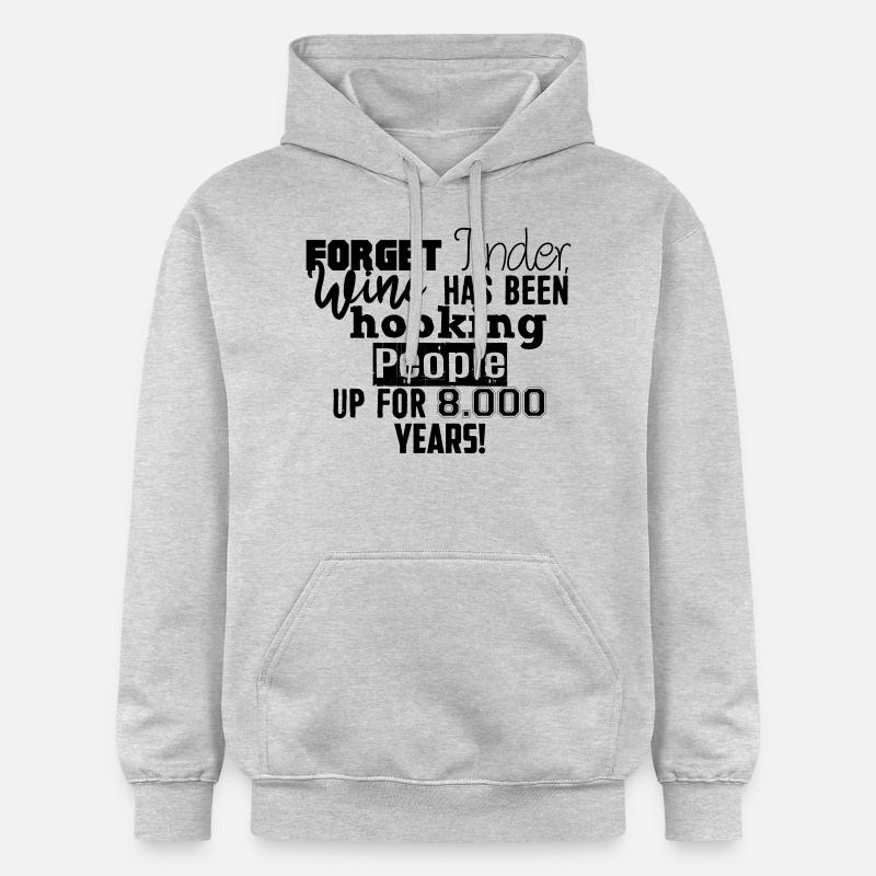 Forget Tinder ... - Sweat à capuche Softstyle® Gildan Unisexe - gris clair chiné