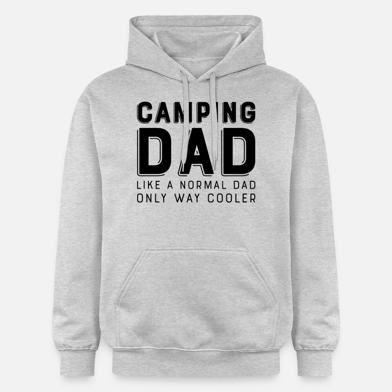 camping papa - Sweat à capuche Softstyle® Gildan Unisexe - gris clair chiné