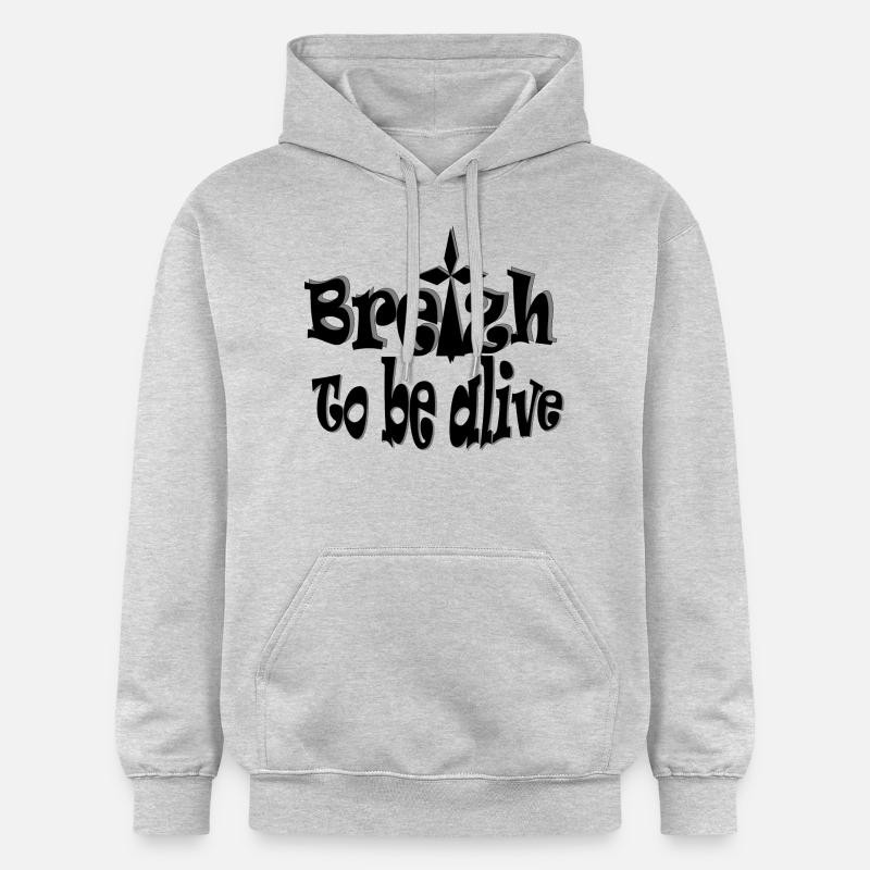 Breizh to be alive - Sweat à capuche Softstyle® Gildan Unisexe - gris clair chiné