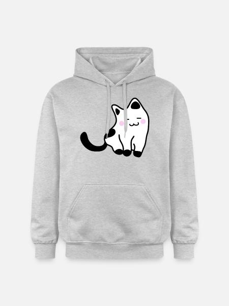 White kitten - Gildan Unisex Softstyle® Midweight Hoodie - light heather grey