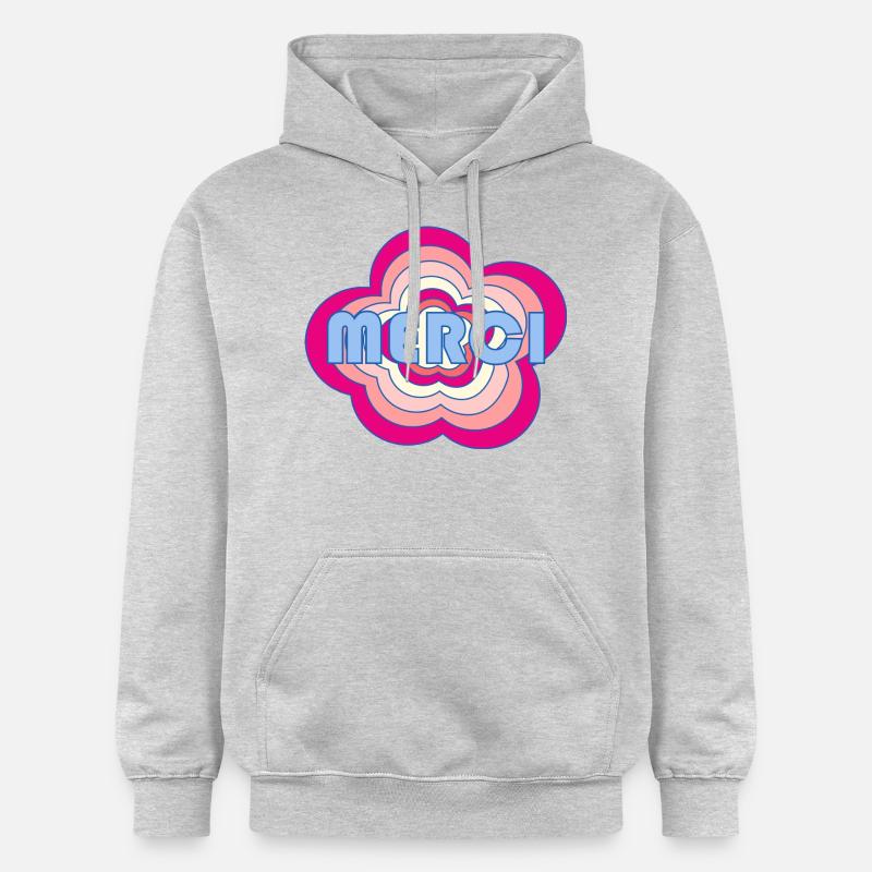 MAÎTRESSE. MAITRE. MERCI. MERCI MAÎTRESSE - Sweat à capuche Softstyle® Gildan Unisexe - gris clair chiné
