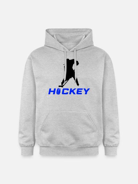eishockey spieler - Gildan Unisex Softstyle® Midweight Hoodie - Hellgrau meliert