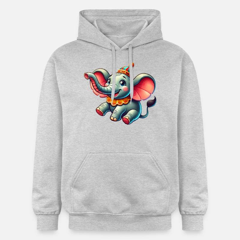 Cirque d’éléphants - Sweat à capuche Softstyle® Gildan Unisexe - gris clair chiné