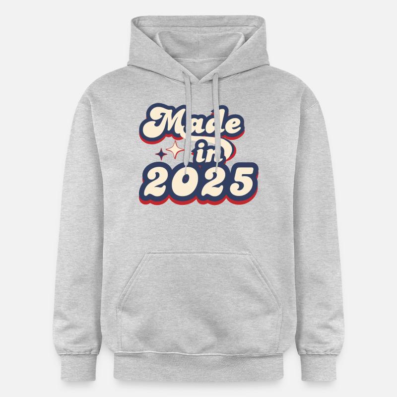 Made in 2025 retro - Sweat à capuche Softstyle® Gildan Unisexe - gris clair chiné