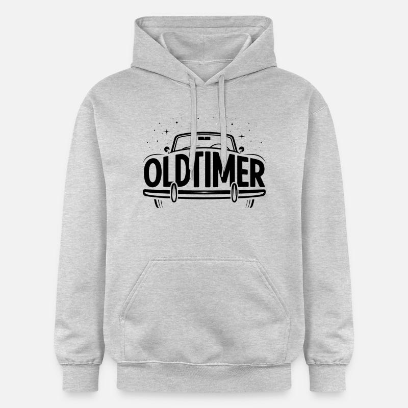 Oldtimer - Cooles Auto-Logo - Gildan Unisex Softstyle® Midweight Hoodie - Hellgrau meliert