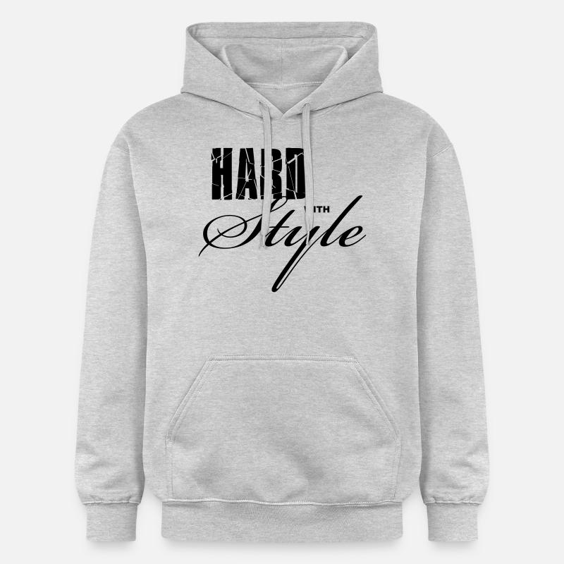 Hard with Style - Sweat à capuche Softstyle® Gildan Unisexe - gris clair chiné