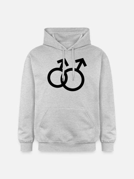 Schwul - Gildan Unisex Softstyle® Midweight Hoodie - Hellgrau meliert
