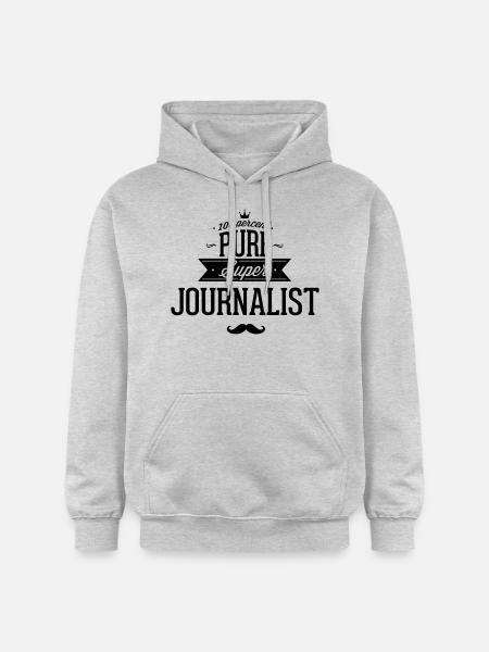 100 percent journalist - Gildan Unisex Softstyle® Midweight Hoodie - light heather grey