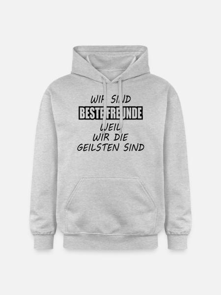 Beste Freunde - Gildan Unisex Softstyle® Midweight Hoodie - Hellgrau meliert