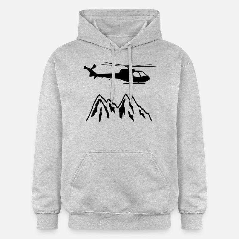 Hélicoptère de secours - Sweat à capuche Softstyle® Gildan Unisexe - gris clair chiné