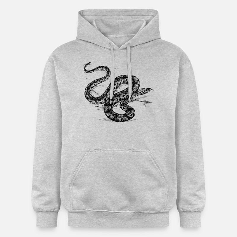 Serpent gris - Sweat à capuche Softstyle® Gildan Unisexe - gris clair chiné